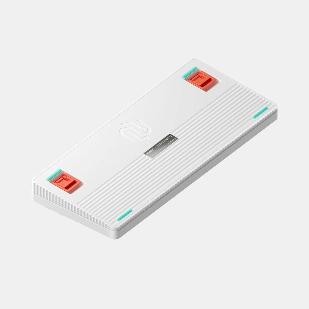 Back view of NuPhy Halo75 wireless mechanical keyboard in ionic white