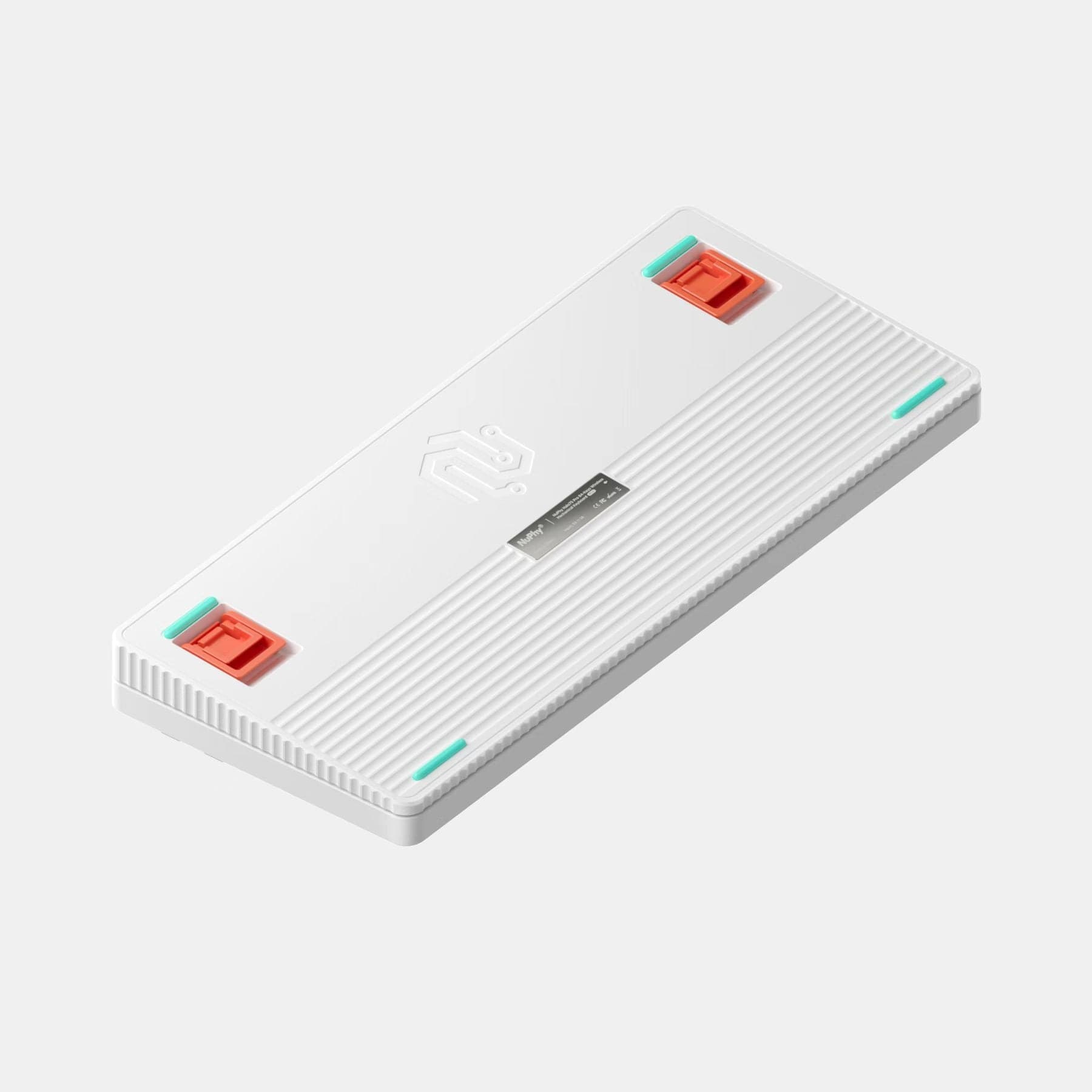 Back view of NuPhy Halo75 wireless mechanical keyboard in ionic white