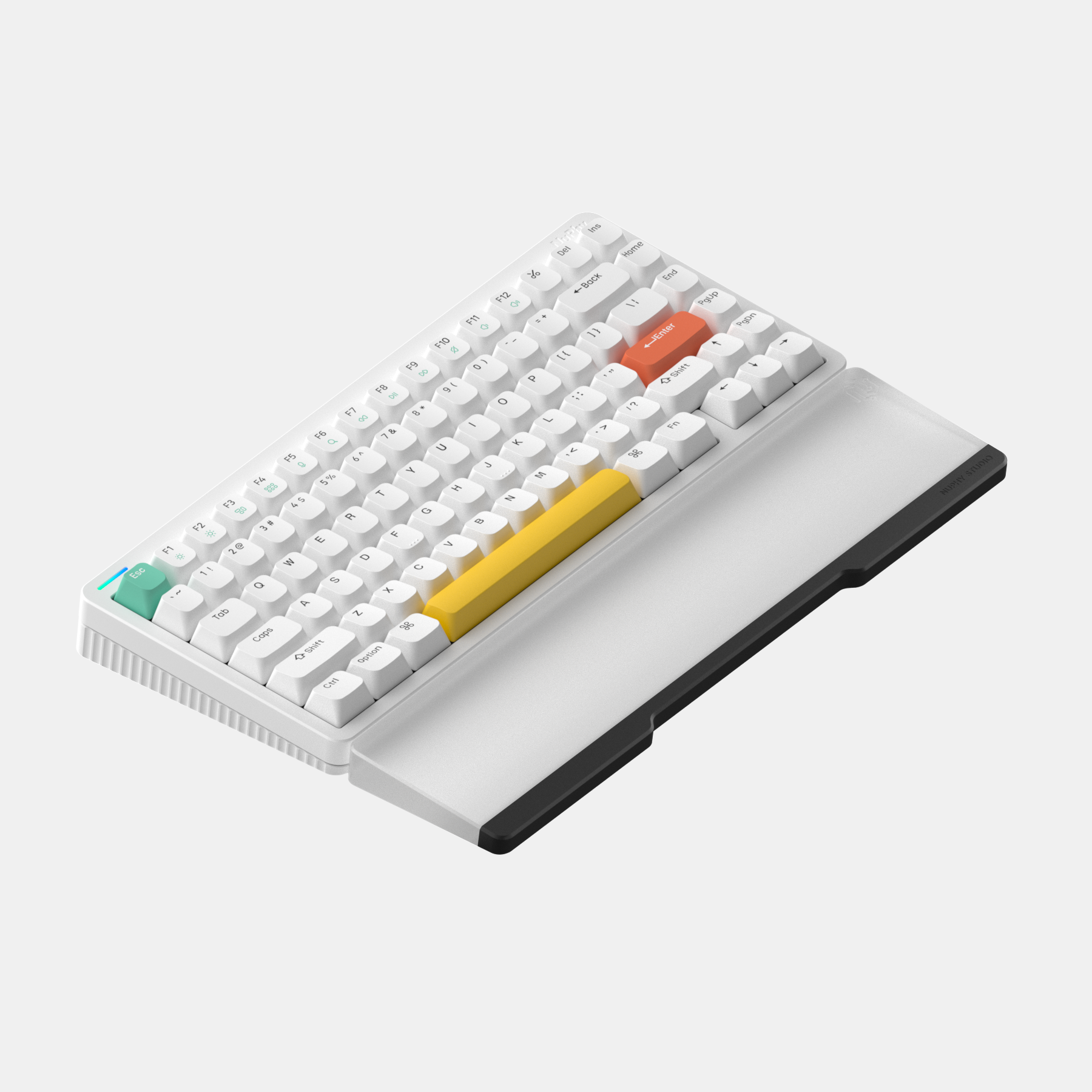 NuPhy Halo75 75% layout mechanical keyboard with Twotone wrist rest in matte black