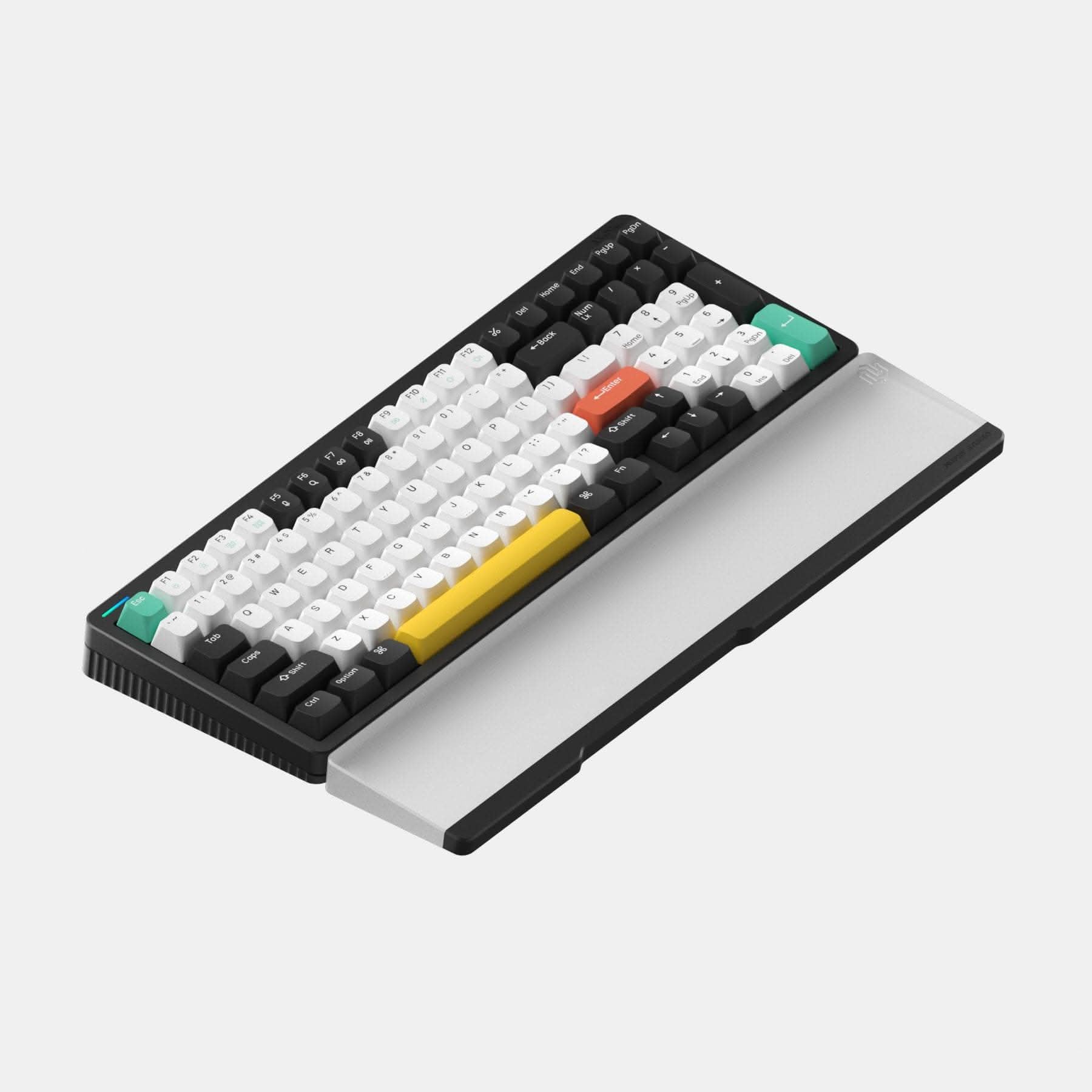 NuPhy Halo96 mechanical keyboard with Twotone wrist rest in matte black