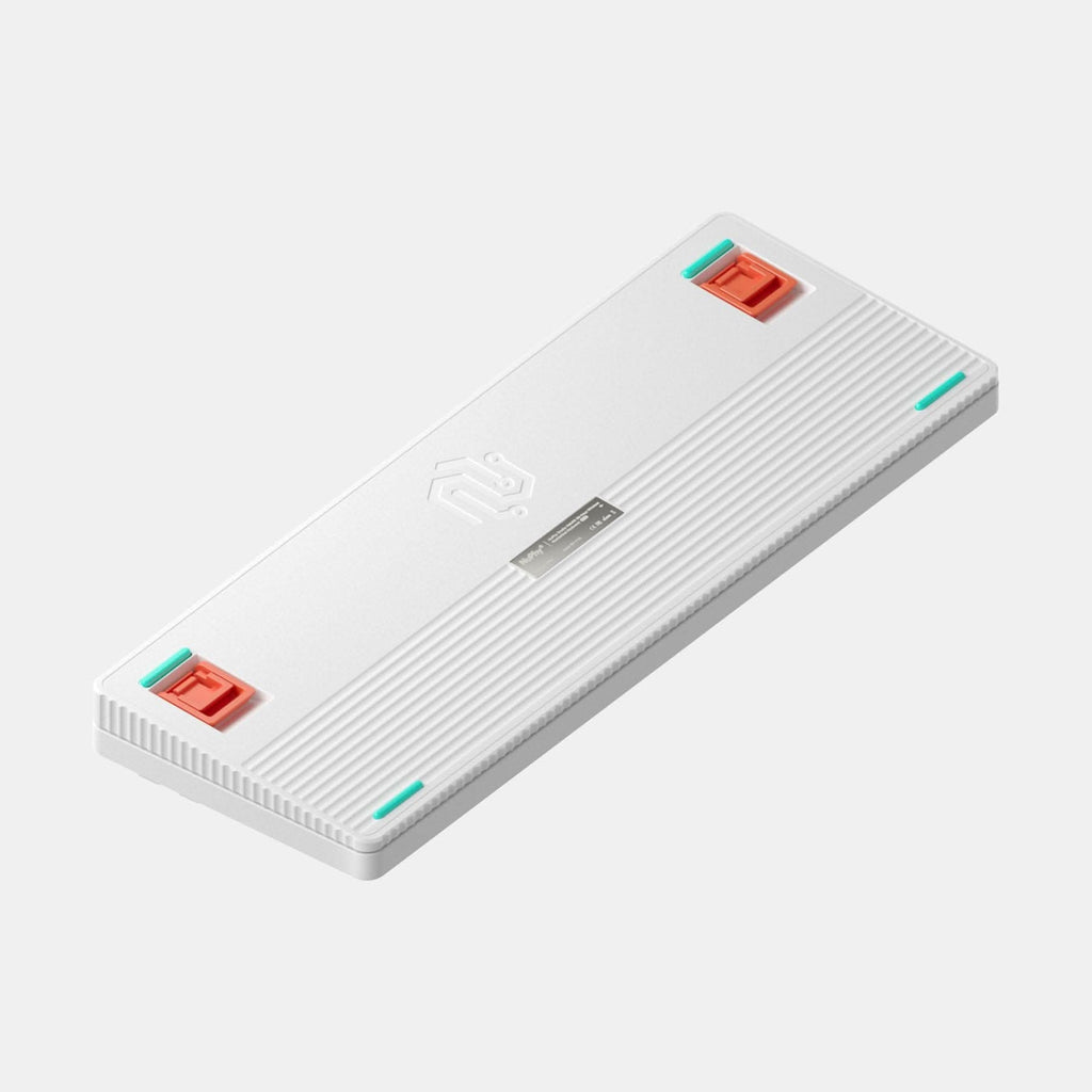 Back view of NuPhy Halo96 wireless mechanical keyboard in ionic white