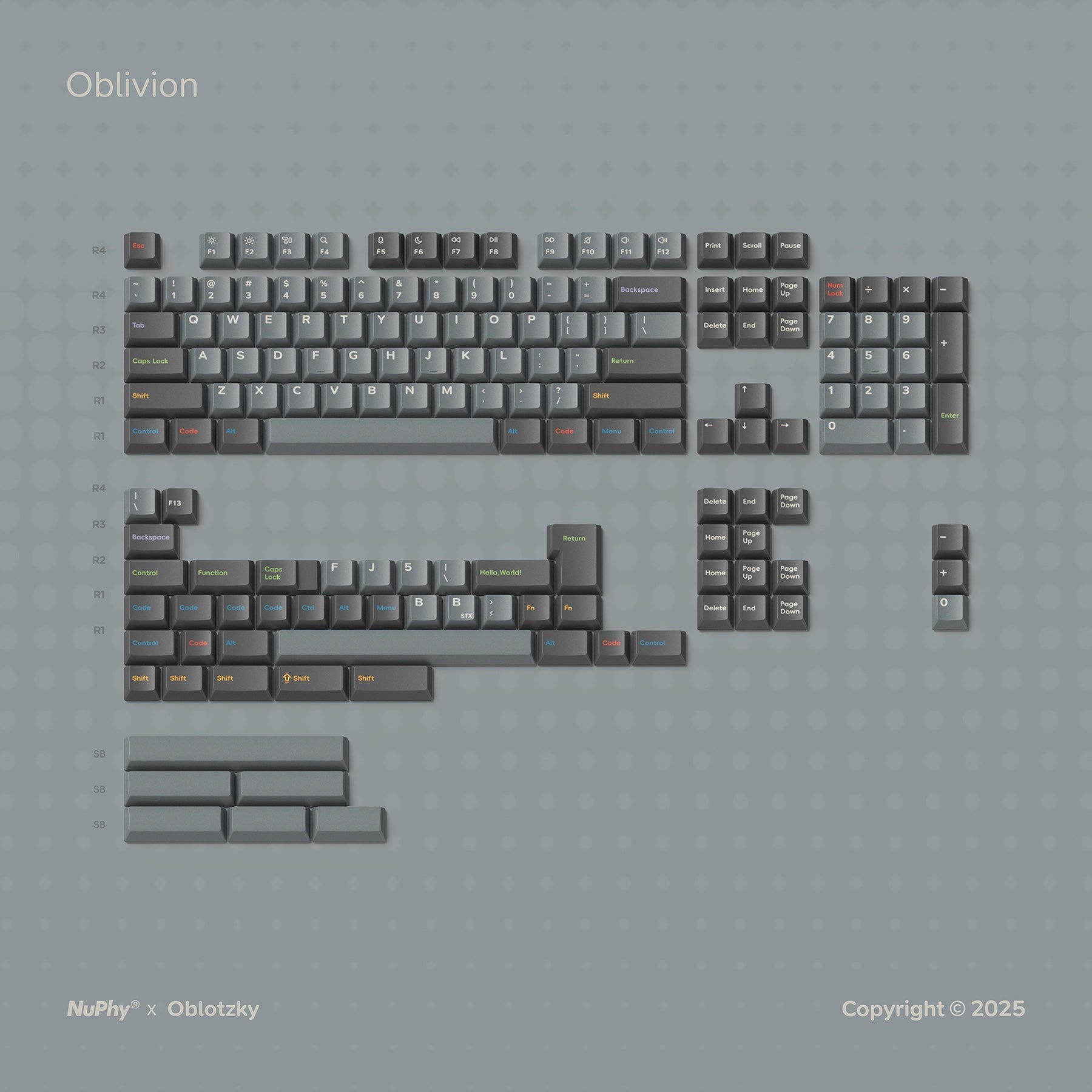 Extra Keycaps for node series low profile