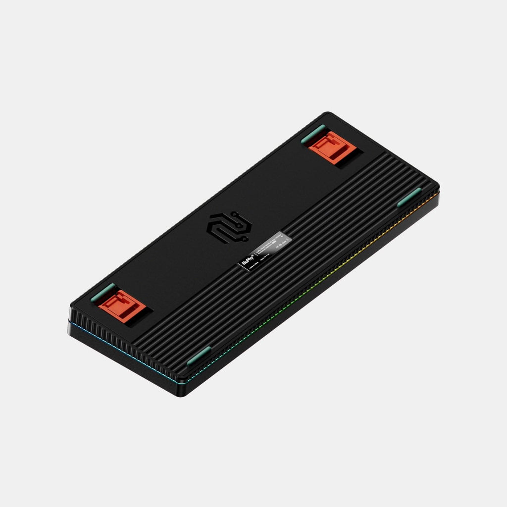 Back view of NuPhy Halo65 wireless mechanical keyboard in matte black