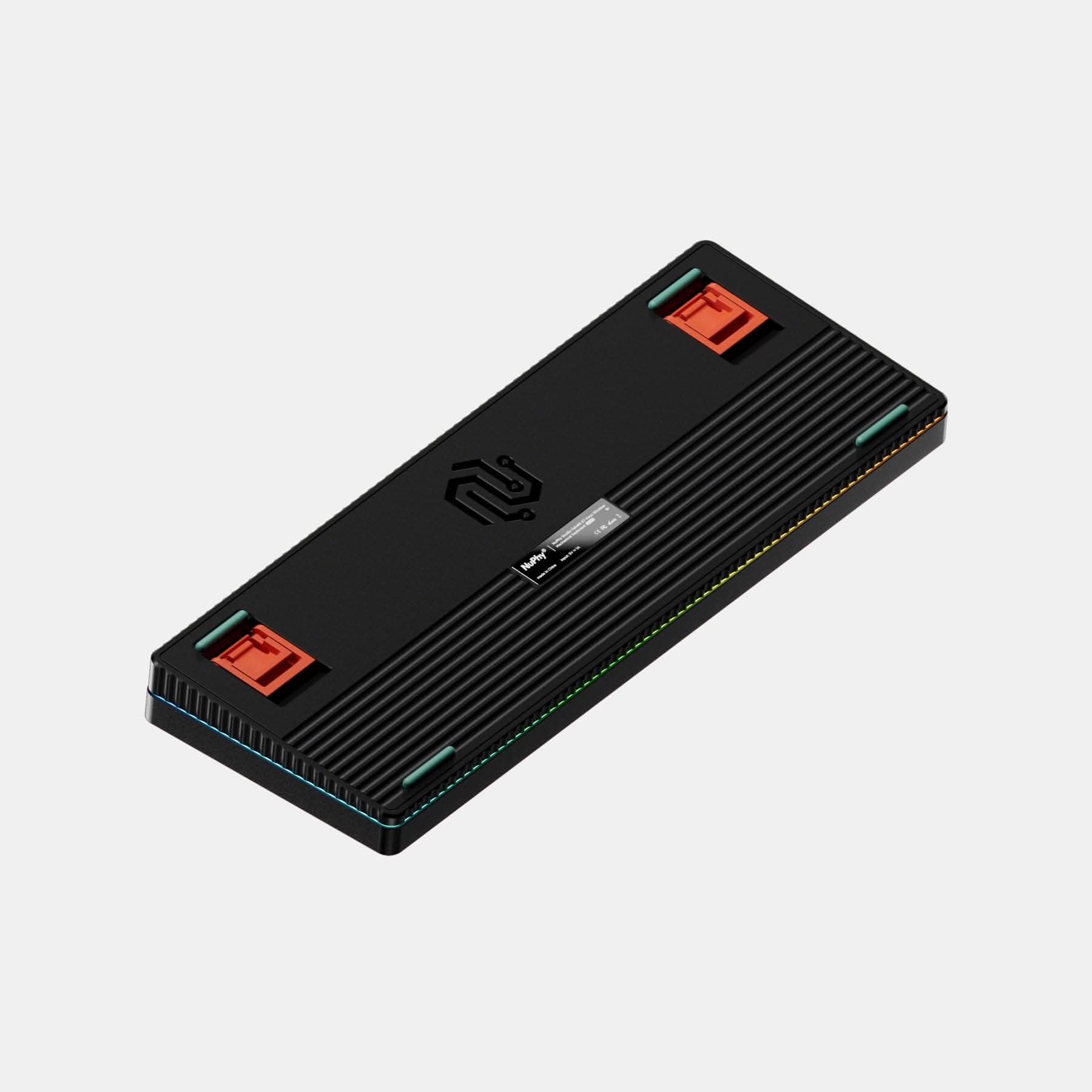 Back view of NuPhy Halo65 wireless mechanical keyboard in matte black
